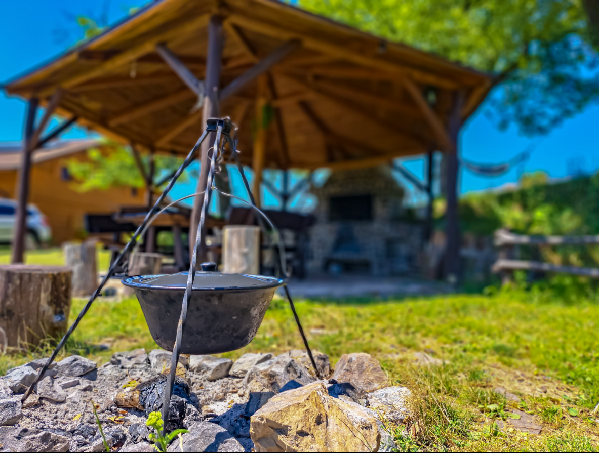BBQ gazebo detail